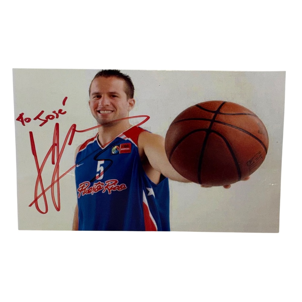 Jose Juan JJ Barea Autographed Signed 4x6 Photo Team Puerto Rico Inscribed